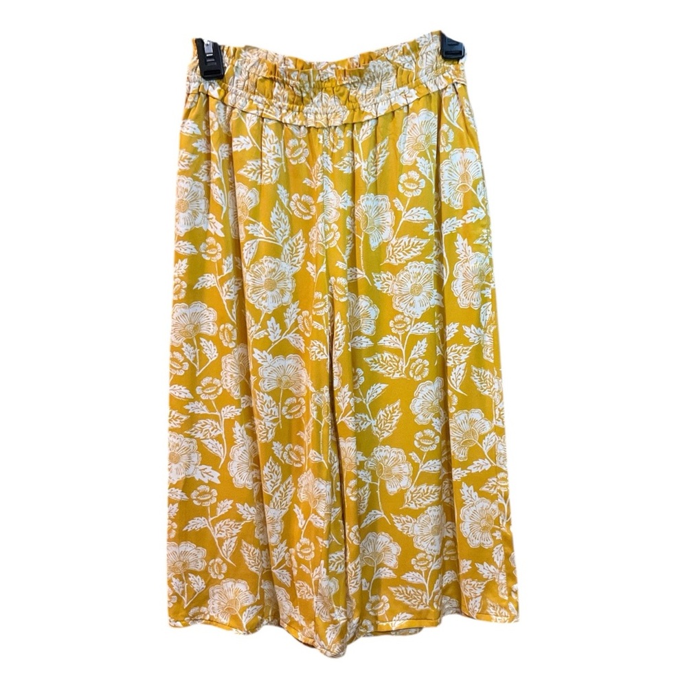 Anthropologie Gold Floral Wide Leg Pants 
Size XS - Picture 4 of 6